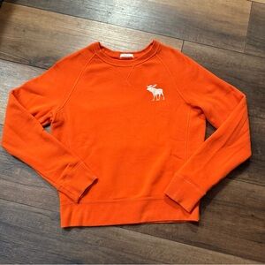 Abercrombie & Fitch Orange Crewneck
